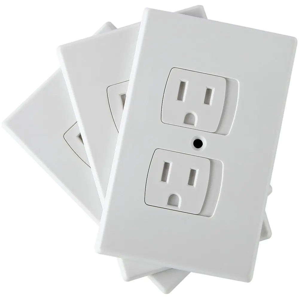 Jambini Self-Closing Baby Proof Outlet Covers Baby Proofing - An Alternative To Plug Covers for Electrical Outlets and Outlet Protectors (3 pack)