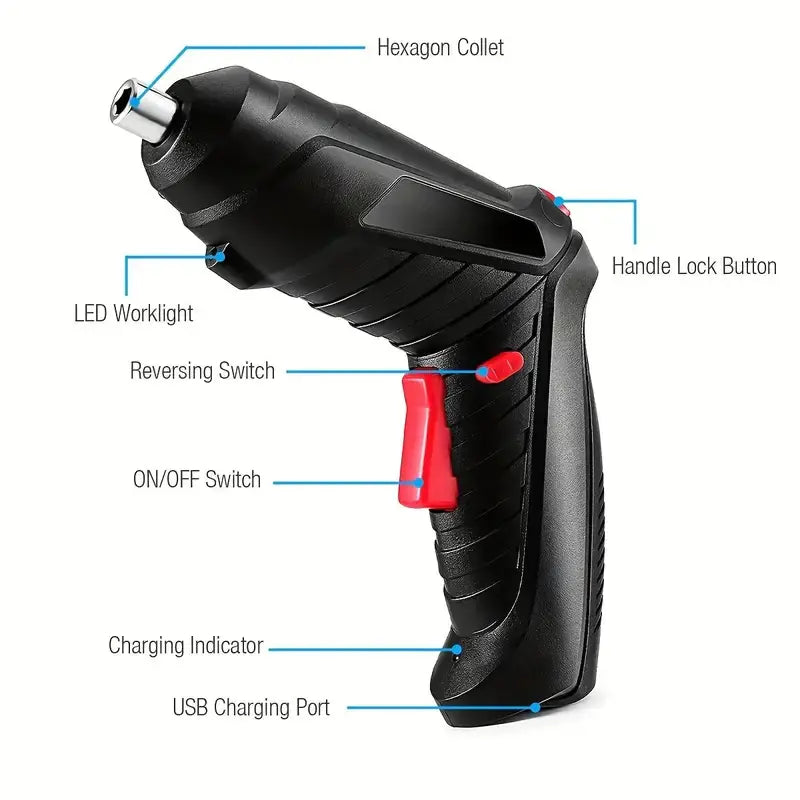 Cordless Rechargeable Electrical Screwdriver Set