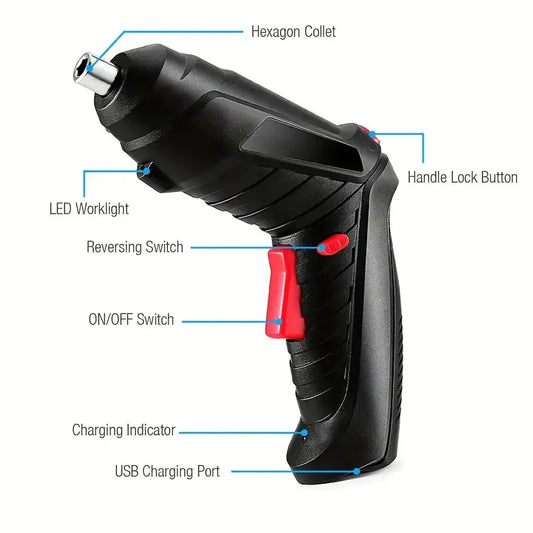 Cordless Rechargeable Electrical Screwdriver Set